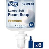 Tork S4 Hand Soap Foam Transparent Refillable 1 L Pack of 6