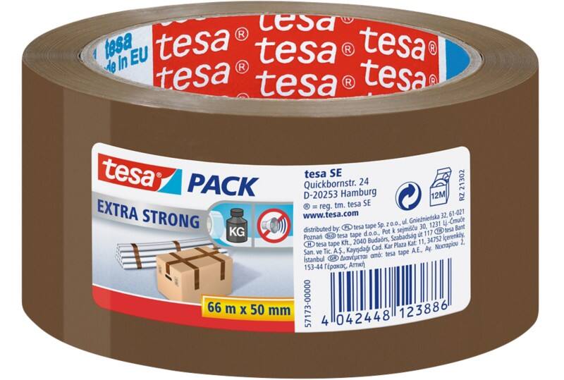 tesapack 57167 Packaging Tape Extra Strong 66 x 50 mm Brown