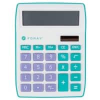 Foray Generation Desktop Calculator 10 Digit Display Teal, Purple