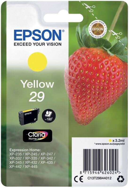 Epson 29 Original Ink Cartridge C13T29844012 Yellow