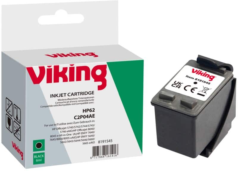 Viking 62 Compatible HP Ink Cartridge C2P04AE Black