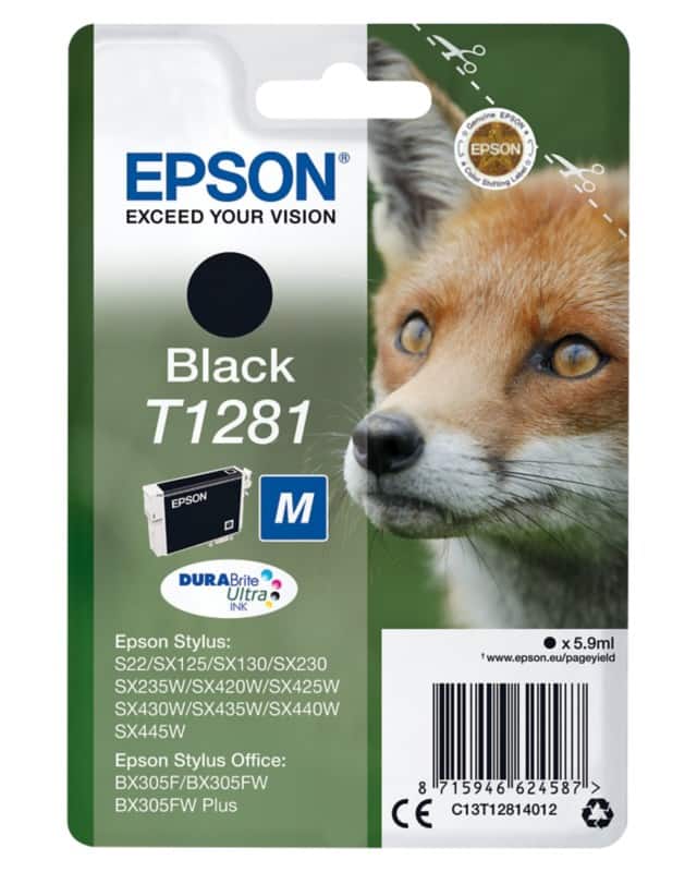 Epson T1281 Original Ink Cartridge C13T12814012 Black