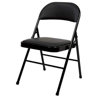 Realspace Folding Chairs Black Pack of 4