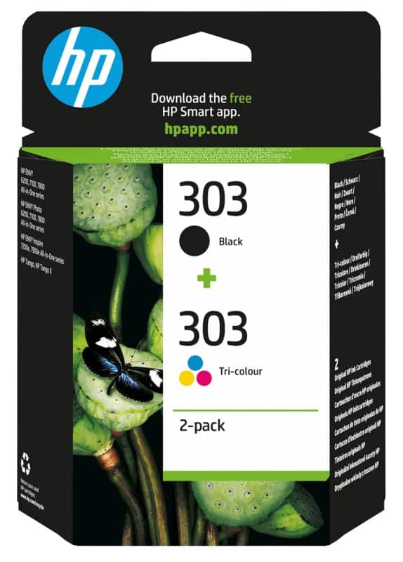 HP 303 Original Ink Cartridge 3YM92AE Black, Cyan, Magenta, Yellow Pack of 2 Multipack