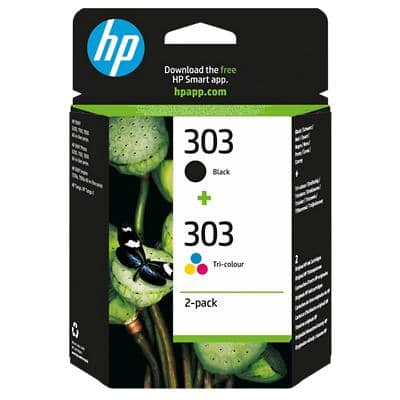 HP 303 Original Ink Cartridge 3YM92AE Black, Cyan, Magenta, Yellow Pack of 2 Multipack