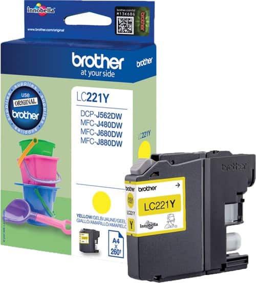 Brother LC221Y Original Ink Cartridge Yellow