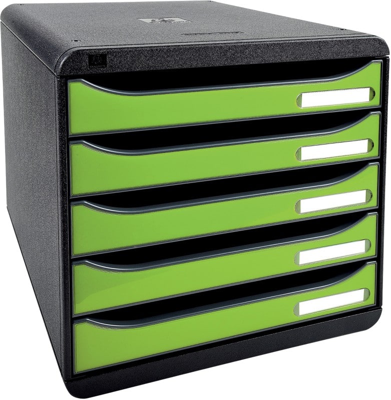 Exacompta Desktop Drawers Big-Box PS Black, Green A4 PS Black, Green 27.8 x 34.7 x 27.1 cm