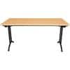 Realspace Rectangular Folding Table with Beech Coloured Melamine Top and Black Frame Standard 1600 x 800 x 750mm