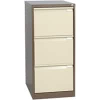 Bisley Filing Cabinet with 3 Lockable Drawers 1633 470 x 620 x 1010mm Brown & Cream