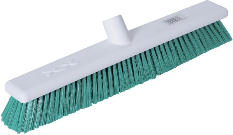Robert Scott Broom Head Green Bristles, White Stiff Head