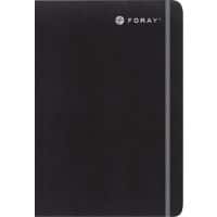 Foray Executive B5 Casebound Black Soft PU Cover Notebook Ruled 200 Pages