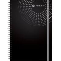 Foray Executive A5 Wirebound Black Hardback Cover Notebook Ruled 200 Pages