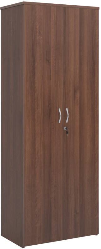 Dams International Regular Door Cupboard Melamine 5 Shelves Lockable 800 x 470 x 2,140 mm Walnut Brown