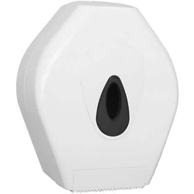 Jumbo Roll Dispenser Mini ABS Plastic White Lockable