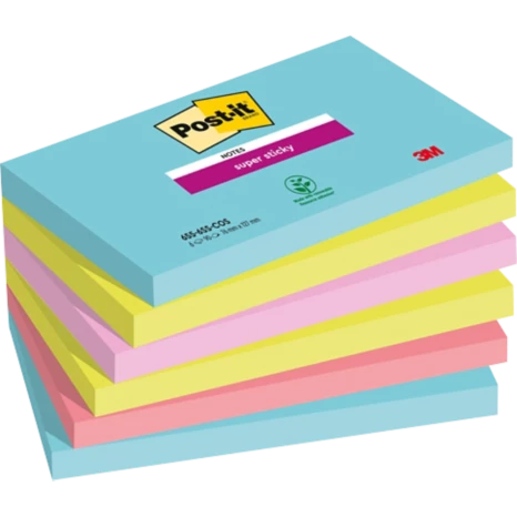 Post-it Assorted Super Sticky Notes 127 x 76 mm