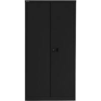 Bisley Economy Regular Door Cupboard Steel 3 Shelves Lockable 914 x 400 x 1,806 mm Black