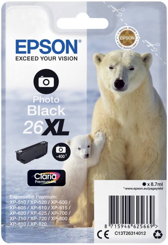 Epson 26XL Original Ink Cartridge C13T26314012 Photo Black