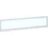 Dams International Desktop Glazed Screen Polar White Aluminium White Frame 1600 x 30 x 380mm