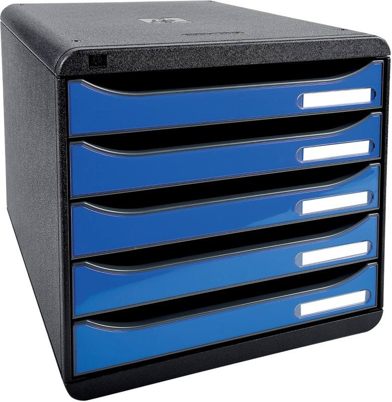 Exacompta Drawer Unit Big-Box A4 43 mm Black, Blue 27.8 x 34.7 x 27.1 cm