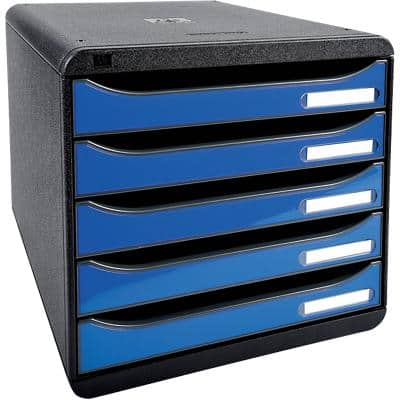 Exacompta Drawer Unit Big-Box A4 43 mm Black, Blue 27.8 x 34.7 x 27.1 cm