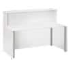Dams International Rectangular Reception Desk with White Melamine Top and White Frame Adapt 1662 x 890 x 1125mm