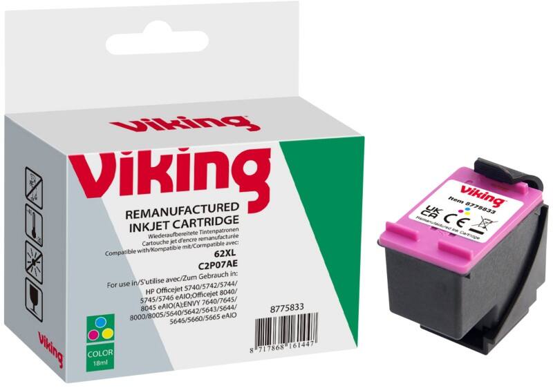 Viking 62XL Compatible HP Ink Cartridge C2P07AE Cyan, Magenta, Yellow