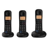 BT Everyday Cordless Telephone 90663 Black Trio Handset