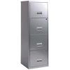 Pierre Henry Filing Cabinet with 4 Lockable Drawers Maxi 400 x 400 x 1250 mm Silver
