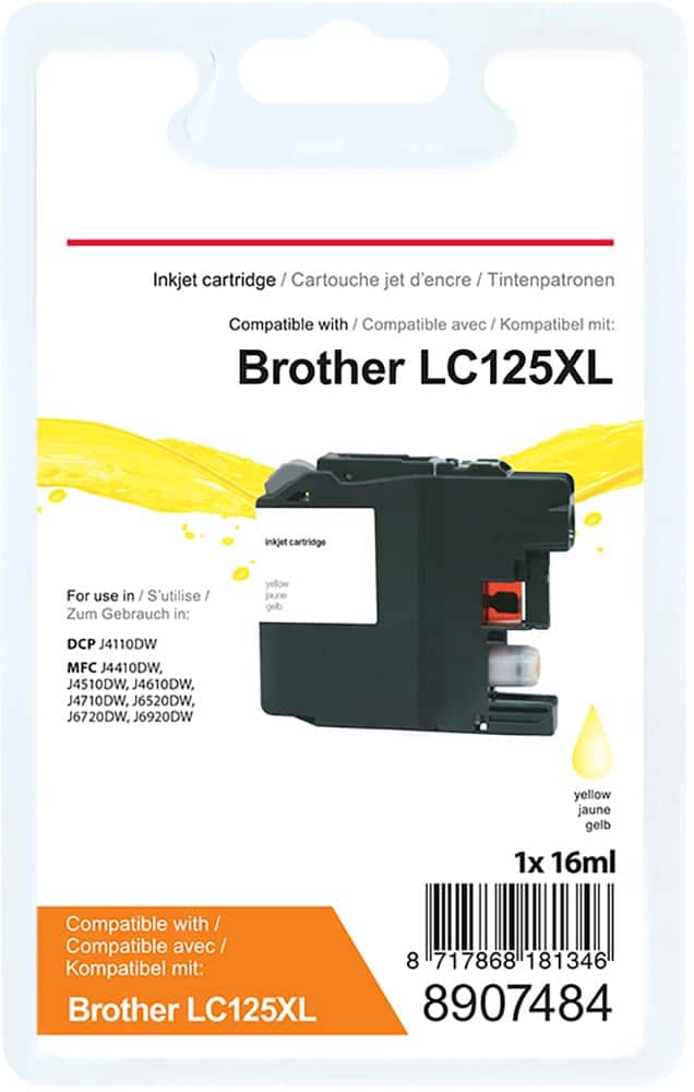 Office Depot Compatible Brother LC125XL Ink Cartridge Yellow