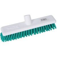 Robert Scott Broom Head Green Bristles, White Soft Head