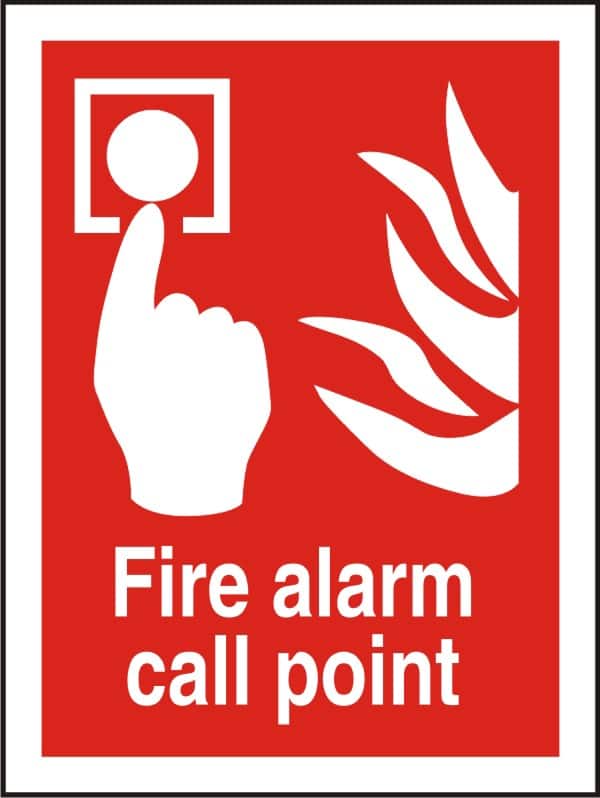 Information Sign Fire Alarm Call Point Wall Mounted PVC (Polyvinyl Chloride) 15 x 20 cm
