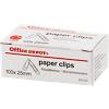 Office Depot Paper Clips Round 25mm Silver Pack of 100