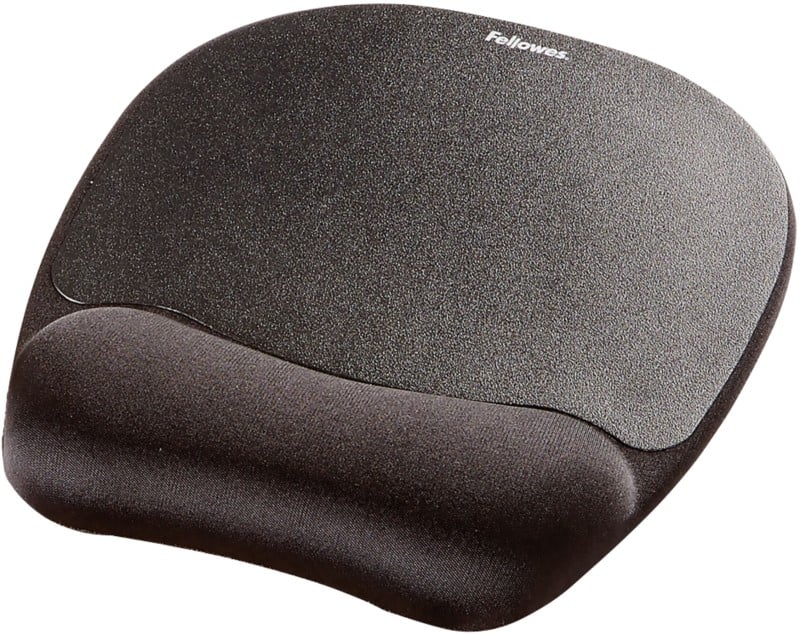 Fellowes 9176501 Memory Foam Mouse Pad Black