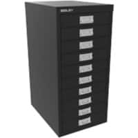 Bisley Multi Drawer Cabinet H2910NL 10 Drawers Black 279 x 380 x 590 mm