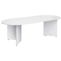 Dams International Rectangular Boardroom Table with White MFC Top and White Frame EB24WH 2400 x 1000 x 725 mm