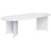 Dams International Rectangular Boardroom Table with White MFC Top and White Frame EB24WH 2400 x 1000 x 725 mm