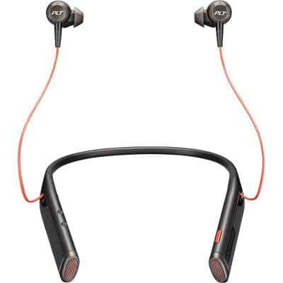 Plantronics Voyager 6200 UC Wireless Stereo Headset Neckband with Noise Cancellation Bluetooth 5.0 with Microphone Black