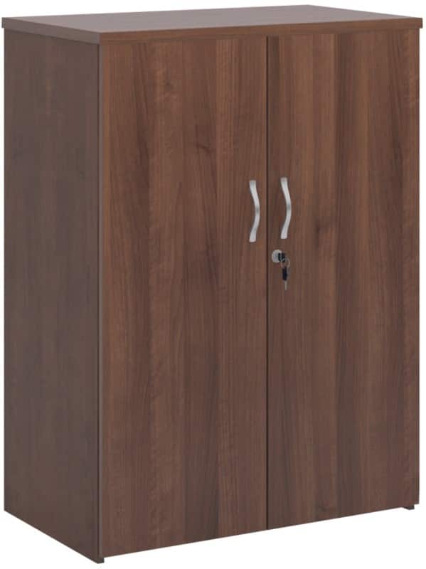 Dams International Regular Door Cupboard Melamine 2 Shelves Lockable 800 x 470 x 1,090 mm Walnut Brown