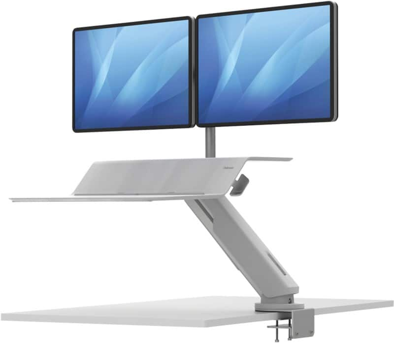 Fellowes sit-stand workstation lotus rt 8081801 white