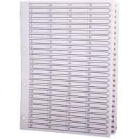 Exacompta Numerical Dividers Mylar A4 White 100 tabs paper 1 to 100