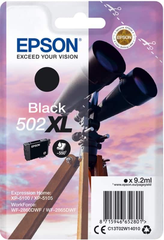 Epson 502XL Original Ink Cartridge C13T02W14010 Black