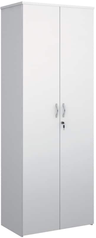 Dams International Regular Door Cupboard Melamine 5 Shelves Lockable 800 x 470 x 2,140 mm White