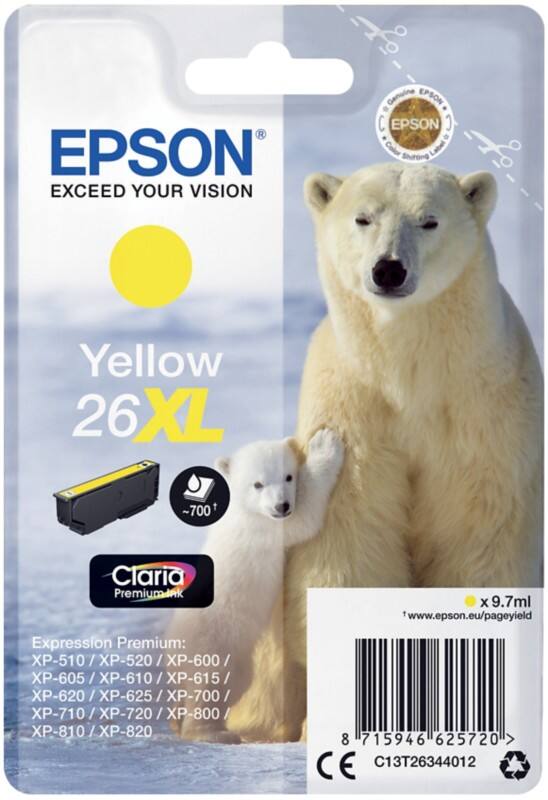 Epson 26XL Original Ink Cartridge C13T26344012 Yellow