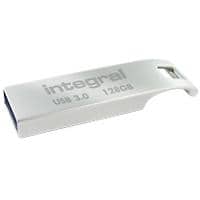 Integral USB 3.0 Flash Drive Metal Arc 128 GB Silver