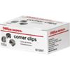 Office Depot Corner Clips 17mm Silver Pack of 100 Aluminium