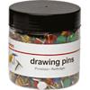 Office Depot Flat Drawing Pins Assorted 10.5mm Pack of 1000