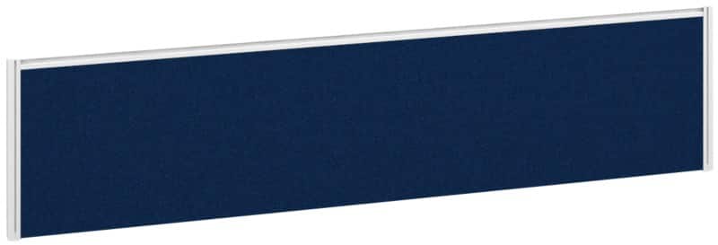 Dams International Desktop Fabric Screen Blue Aluminium White Frame 1600 x 30 x 380mm