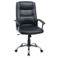 Niceday Basic Tilt Executive Chair with Armrest and Adjustable Seat Bonded Leather Black