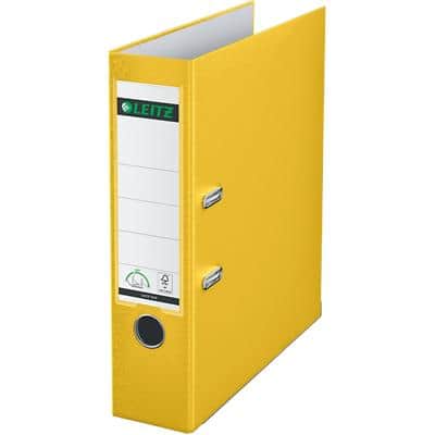 Leitz 180° Lever Arch File A4 82 mm Yellow 2 ring 1010 Polypropylene Smooth Portrait