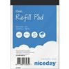 Niceday Notepad Adhesive A6 Plain Paper Soft Cover Blue Perforated 160 Pages 80 Sheets Pack of 10